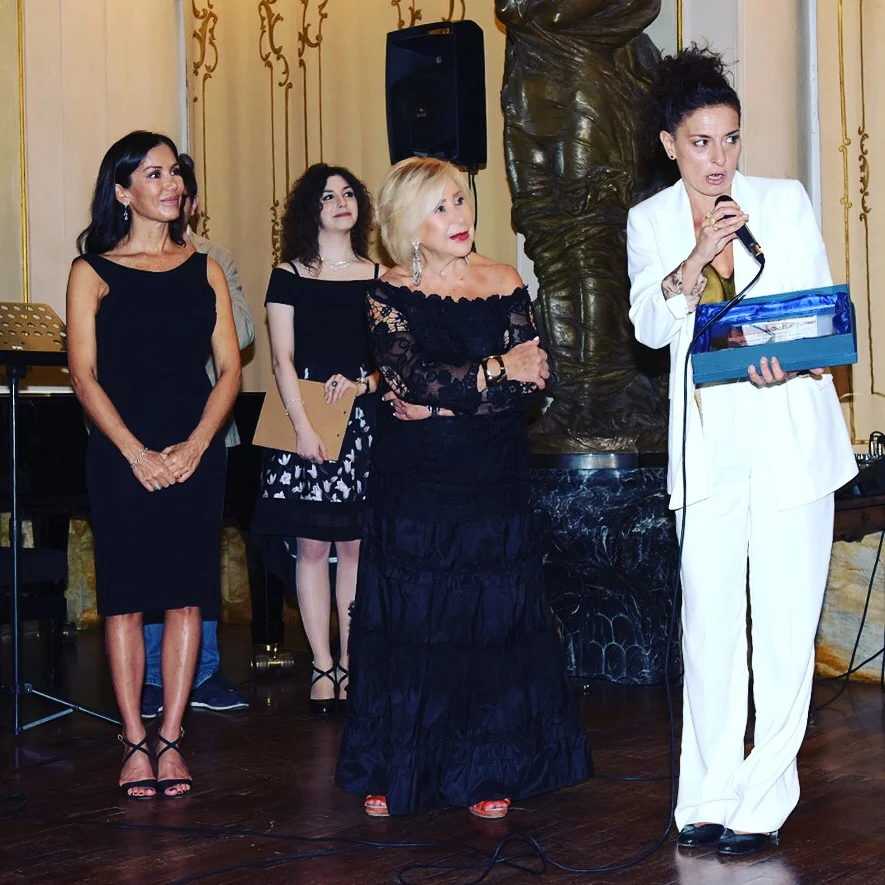 Sul palco della prestigiosa sede dell'Accademia Musicale Chigiana di Siena, i vincitori della XXIII edizione del Terra di Siena International Film Festival