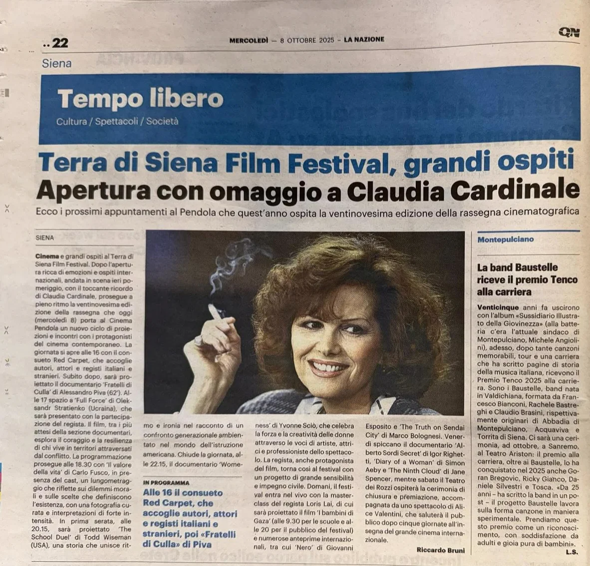 Rassegna Stampa 29° Terra di Siena International Film Festival 2025