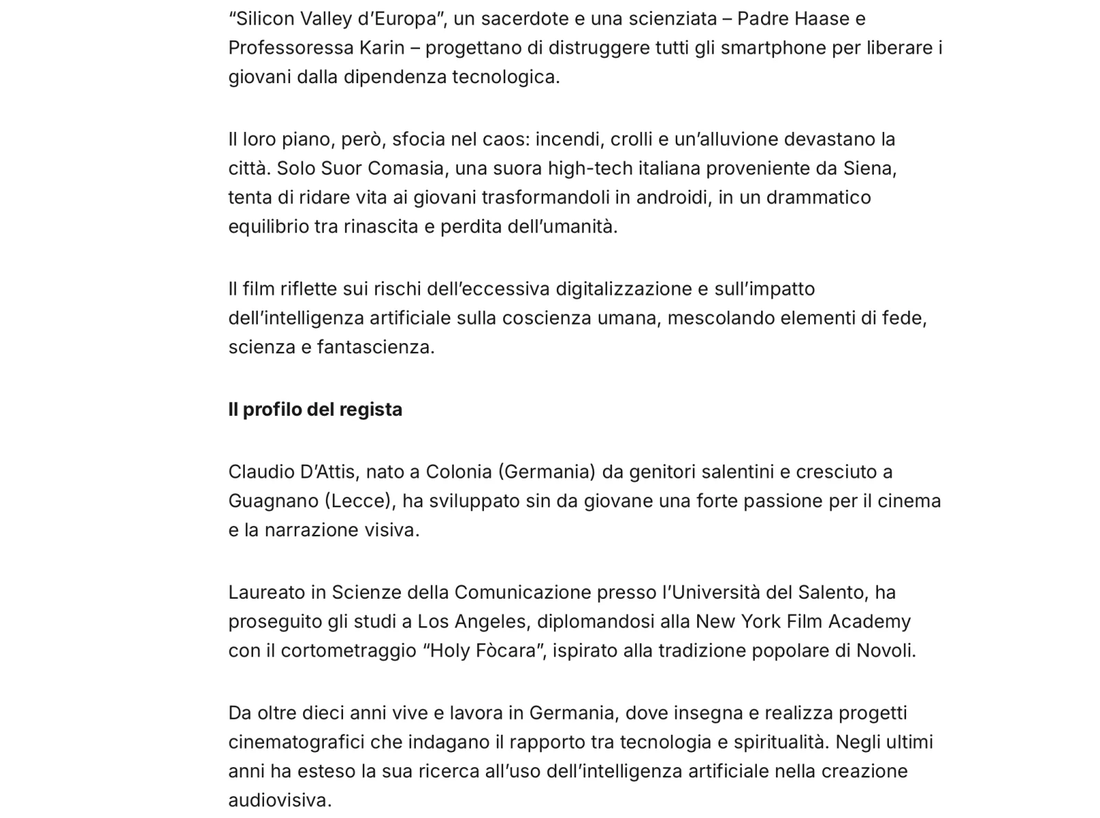 Rassegna Stampa 29° Terra di Siena International Film Festival 2025