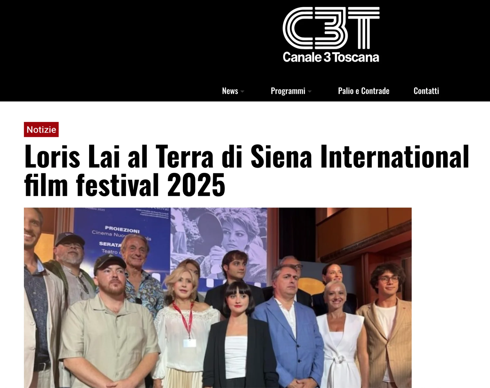 Rassegna Stampa 29° Terra di Siena International Film Festival 2025