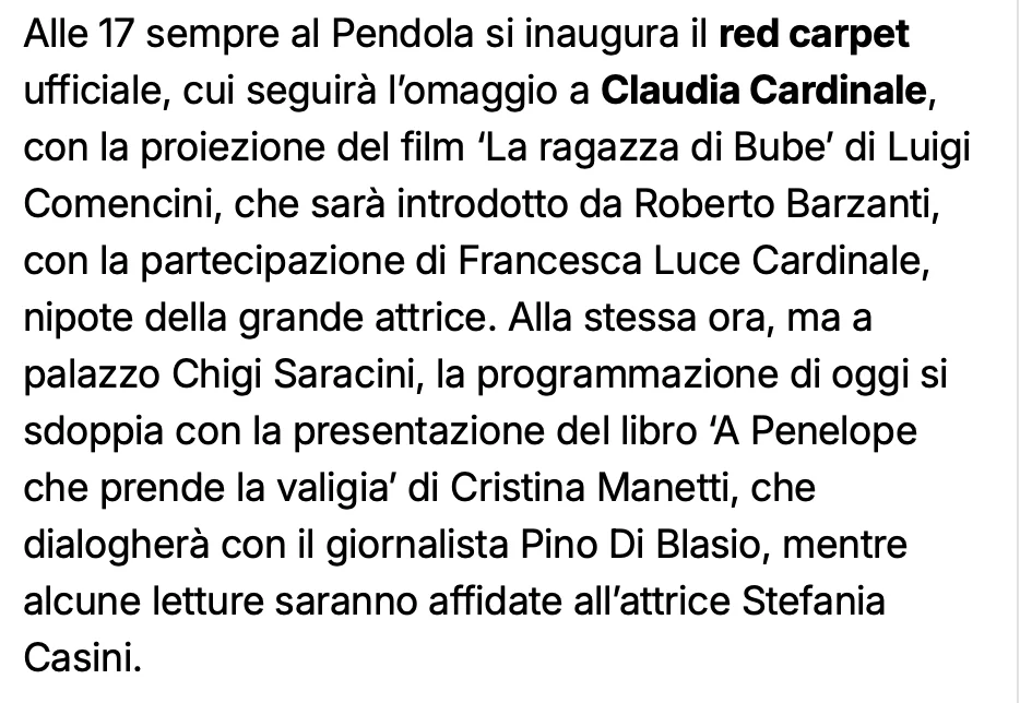 Rassegna Stampa 29° Terra di Siena International Film Festival 2025