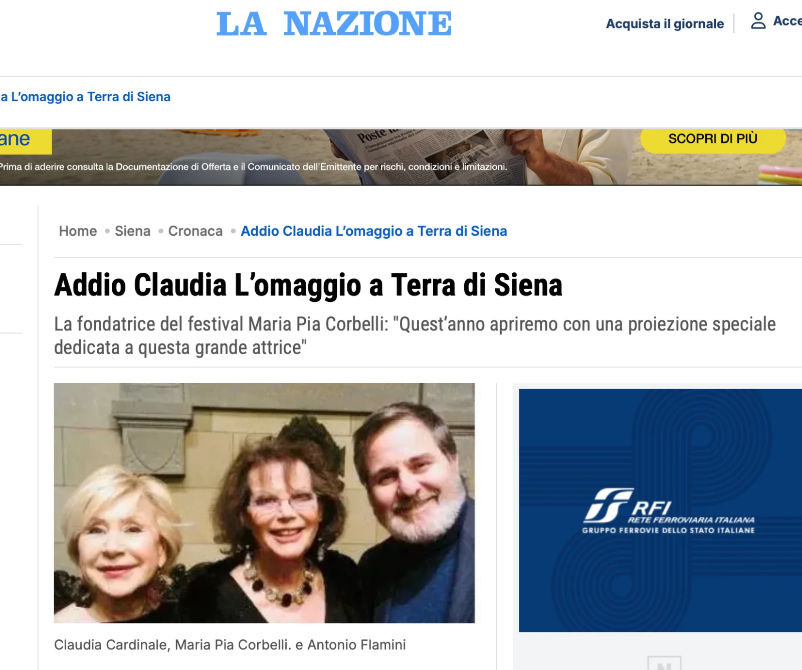 Rassegna Stampa 29° Terra di Siena International Film Festival 2025