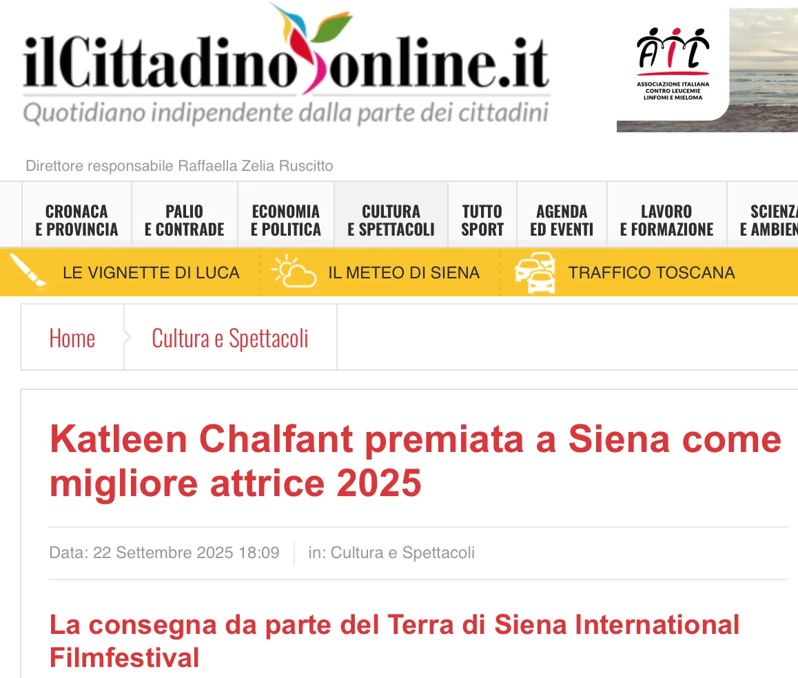 Rassegna Stampa 29° Terra di Siena International Film Festival 2025