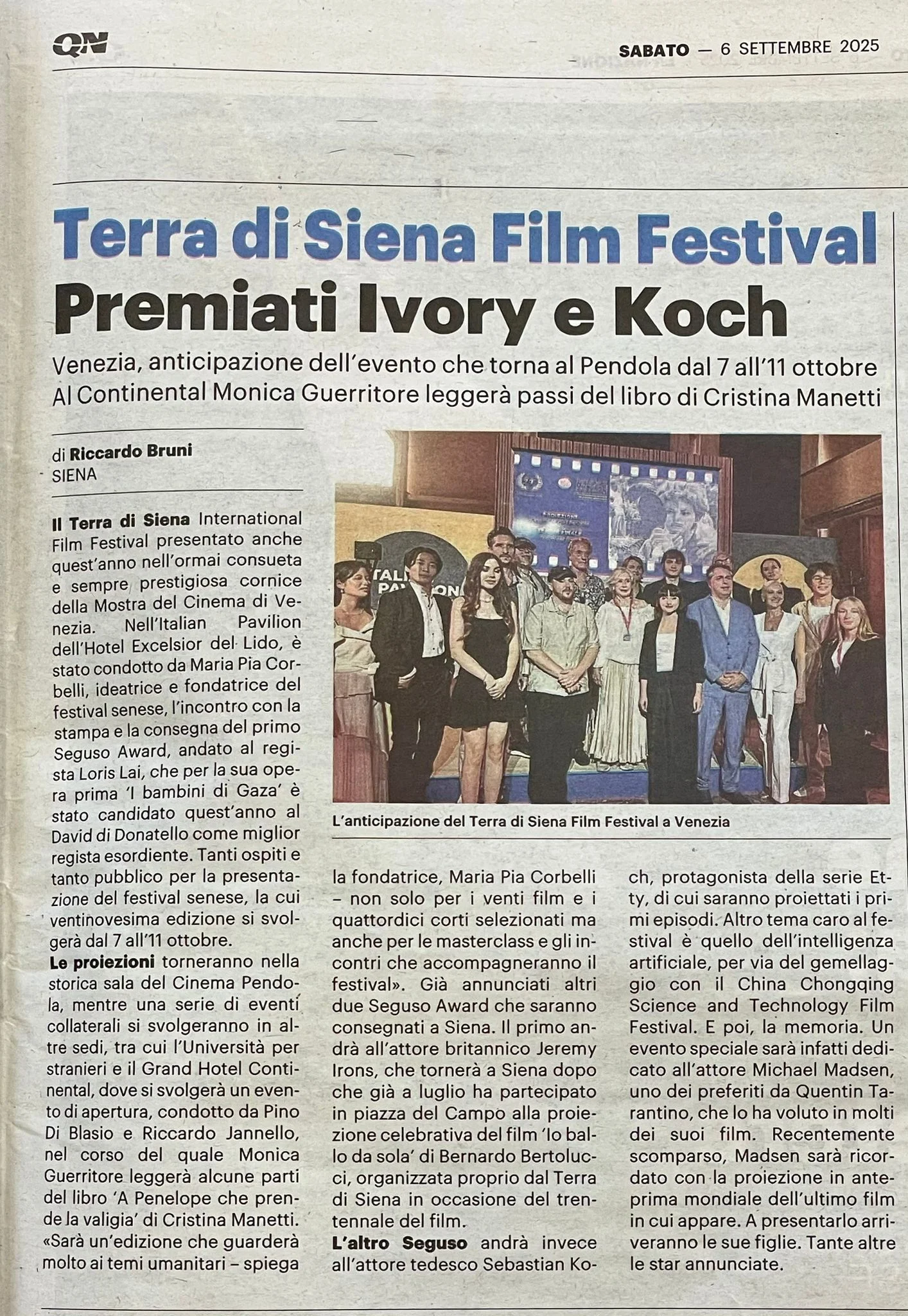 Rassegna Stampa #Venezia82 Mostra d’arte Cinematografica di Venezia