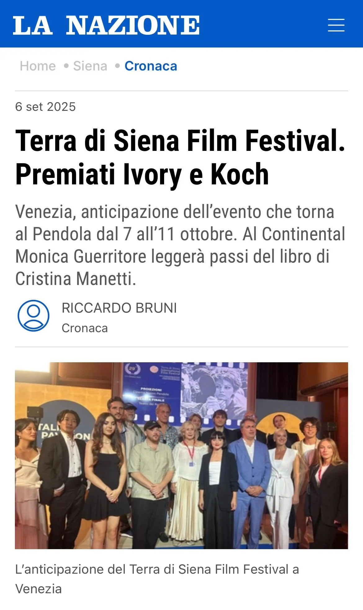 Rassegna Stampa #Venezia82 Mostra d’arte Cinematografica di Venezia
